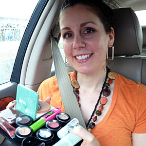 Beauty Butler helps you apply makeup in the car